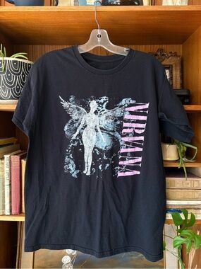 Nirvana Black Band Tee L